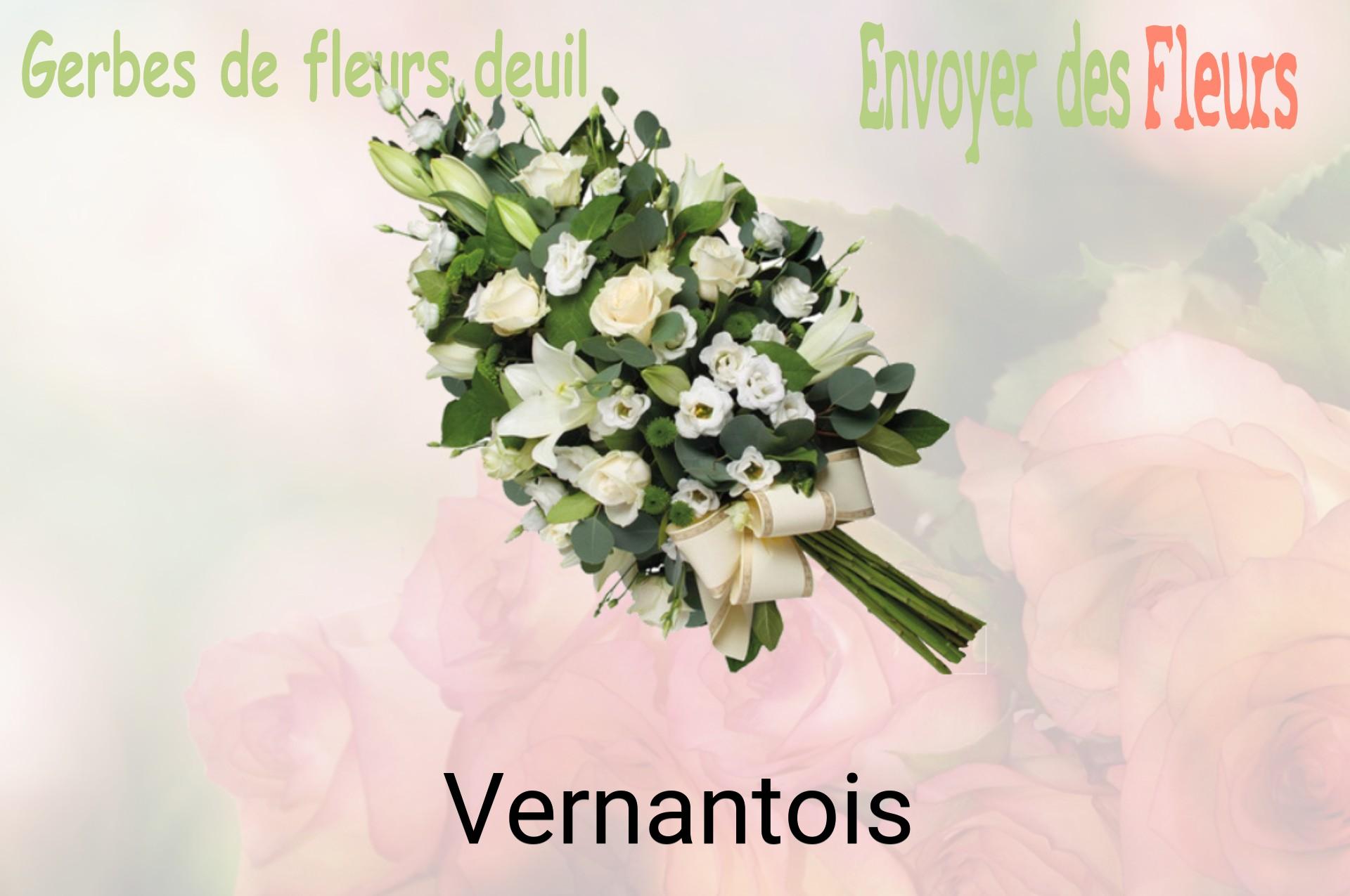Gerbe de fleurs de deuil livrée à Vernantois
